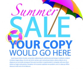 Vector summer sale design background graphics 01