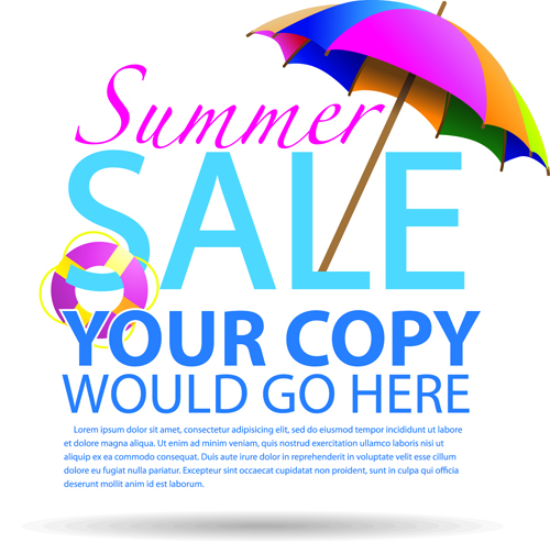 Vector summer sale design background graphics 01
