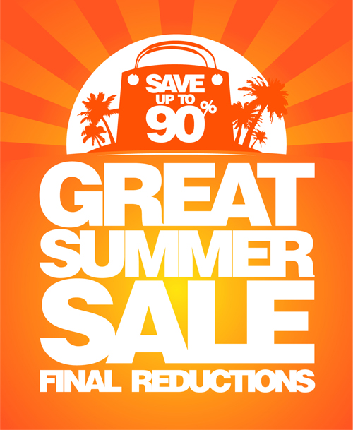 Vector summer sale design background graphics 02