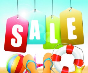 Vector summer sale design background graphics 03