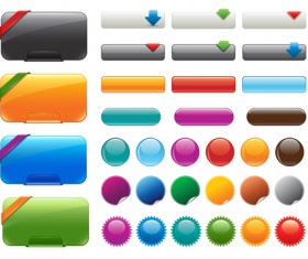 Vector web buttons creative design set 01 free download