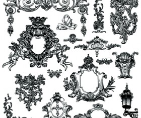 Victorian style decorative elements vector graphics 01