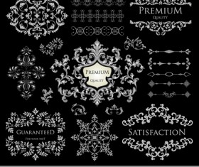Vintage page decoration design elements vector