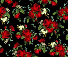 Vintage roses vector seamless pattern 02 free download