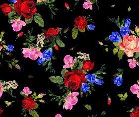 Vintage roses vector seamless pattern 04