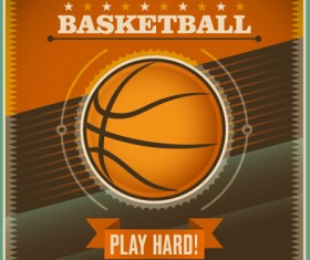 Vintage sport ball vector art background 01