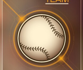 Vintage sport ball vector art background 03