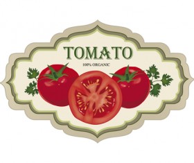 Vintage tomato labels design vector