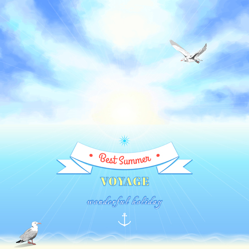 Voyage best summer vector background 01