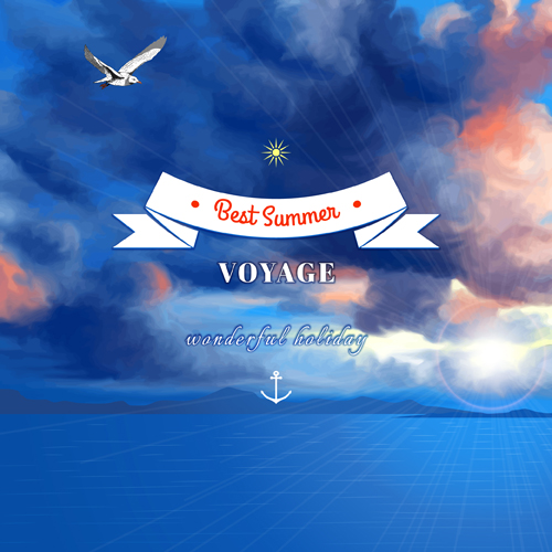 Voyage best summer vector background 03