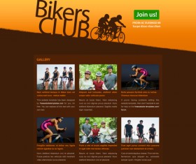 bikers club website template psd
