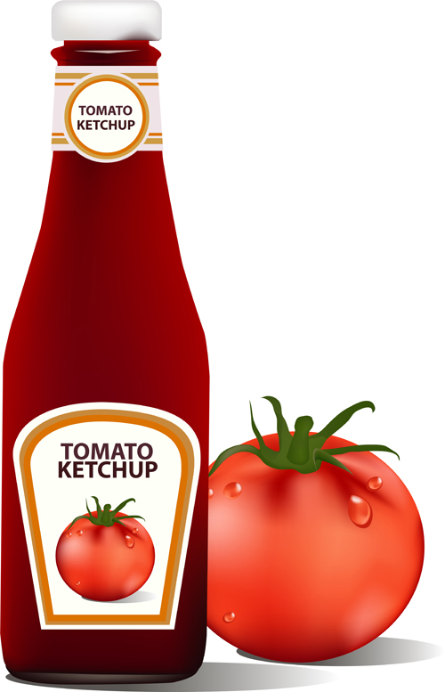 tomato ketchup creative design vector 03