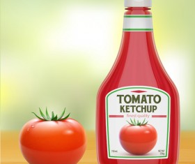 tomato ketchup creative design vector 01