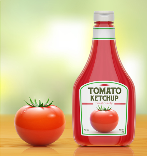 tomato ketchup creative design vector 01