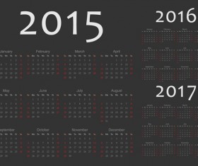 2015 grid calendar creative design vector 02