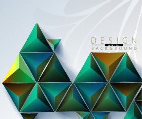 3D geometry shiny background graphic vector 01