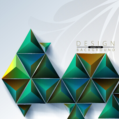3D geometry shiny background graphic vector 01