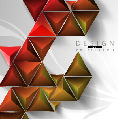 3D geometry shiny background graphic vector 02