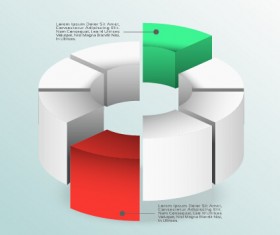3D infographics business layout vector material 02