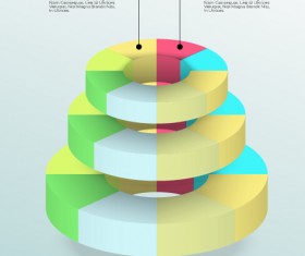 3D infographics business layout vector material 04