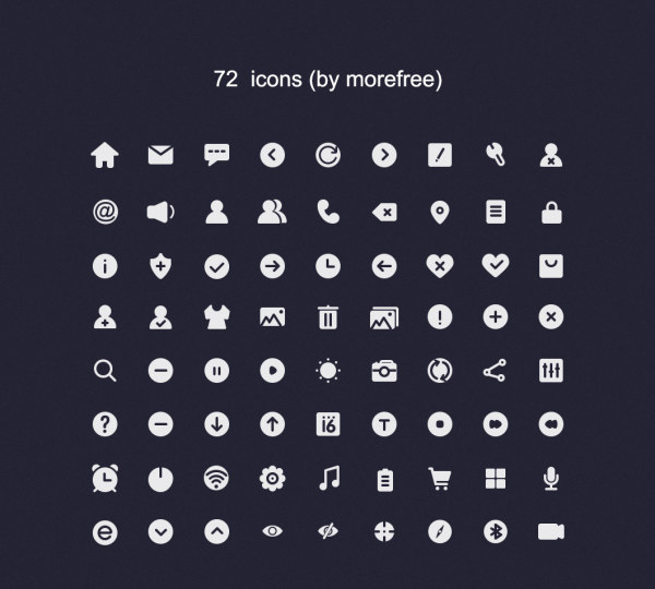 72 kind cute computer psd icons