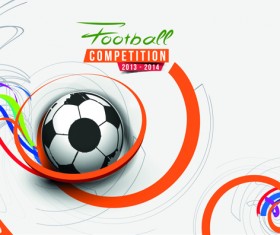 Abstract football elements background vector 01