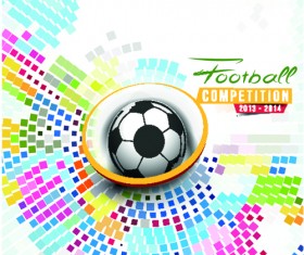 Abstract football elements background vector 02