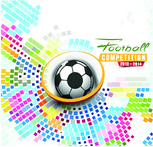 Abstract football elements background vector 02 free download