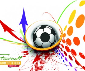 Abstract football elements background vector 03