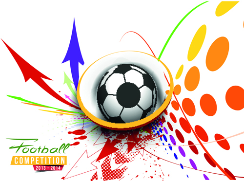 Abstract football elements background vector 03