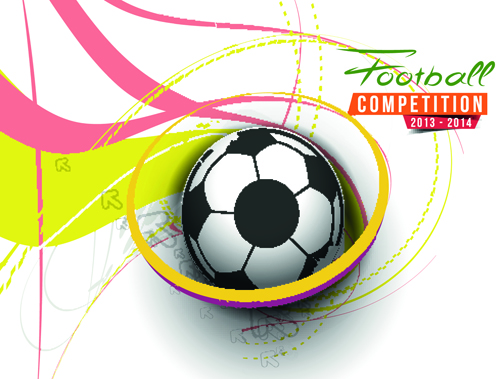 Abstract football elements background vector 05
