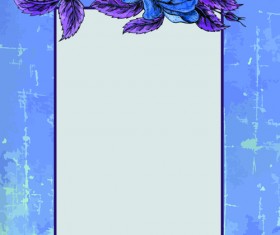 Beautiful flower retro style vector graphics 03