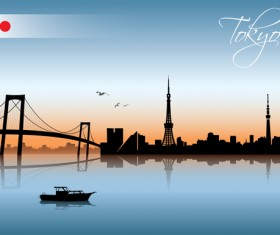 Drawing city buildings and scenery vector 05 free download