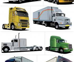 Big trucks creative vector material