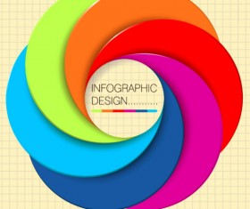 Brilliant colored round vector background art