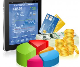 Business technology background art vector 01