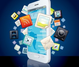 Business technology background art vector 02