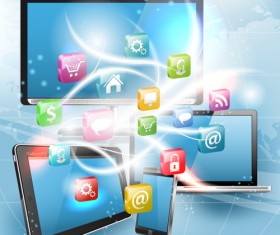 Business technology background art vector 03