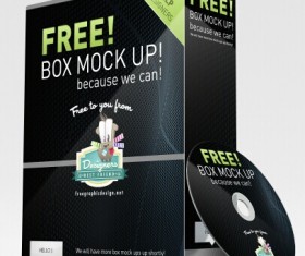 CD package box mock up psd material