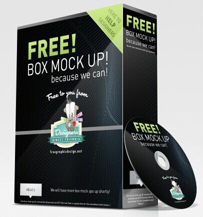 CD package box mock up psd material