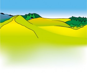 Cartoon mountains landscapes vector graphics 03