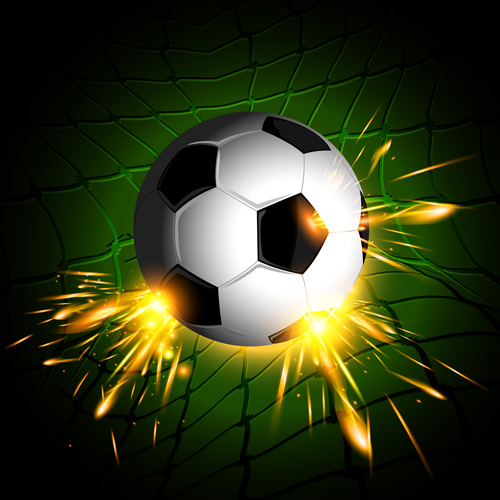 Classic football vector background material 03
