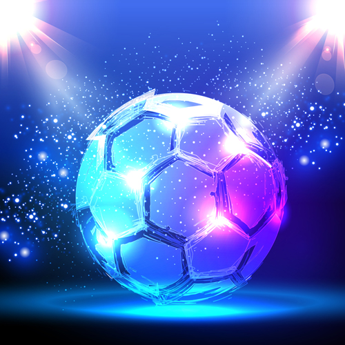 Classic football vector background material 05