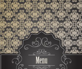 Classical style restaurant menu cover graphics 02