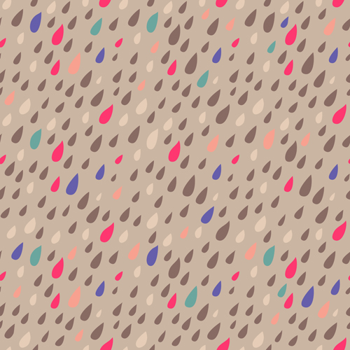 Colored drops seamless pattern vector set 01