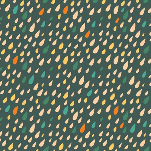 Colored drops seamless pattern vector set 03