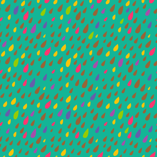 Colored drops seamless pattern vector set 04