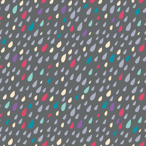 Colored drops seamless pattern vector set 05
