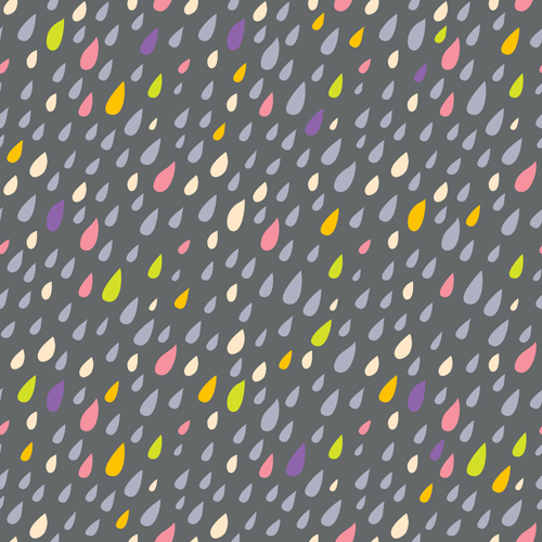 Colored drops seamless pattern vector set 06
