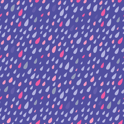Colored drops seamless pattern vector set 07